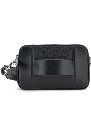 Hogan Taske, Dame, Sort, ONE SIZE, Læder, Pelletteria Crossbody Taske