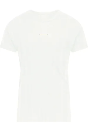 Maison Margiela Top, Herre, Hvid, L, Bomuld, Ribbed T-shirt