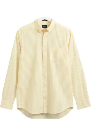 GANT Skjorte, Herre, Gul, 3XL, Bomuld, Casual Skjorte