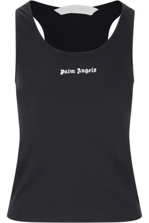 Palm Angels Top, Dame, Sort, XS, Bomuld, Logo Tank Top