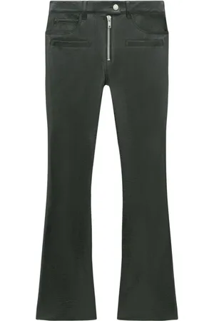 Courrèges Bukser, Dame, Sort, M, Bomuld, Vinyl Bukser med Lynlås