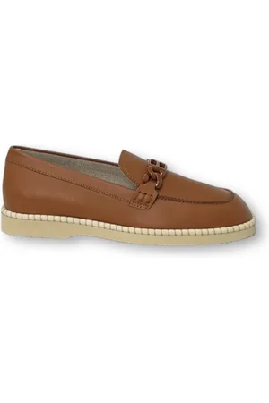 Hogan Sko, Dame, Brun, 37 1/2 EU, Uld, Sandal Strap Moccasins