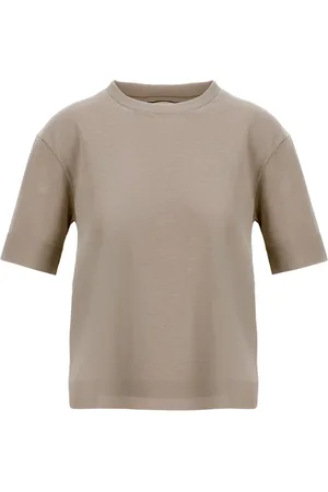 HERNO Top, Dame, Grå, L, Bomuld, Grå Strik Effekt Sweatshirt
