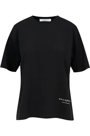 Serafini Top, Dame, Sort, M, Bomuld, Sort Bomuld Crew Neck T-shirt