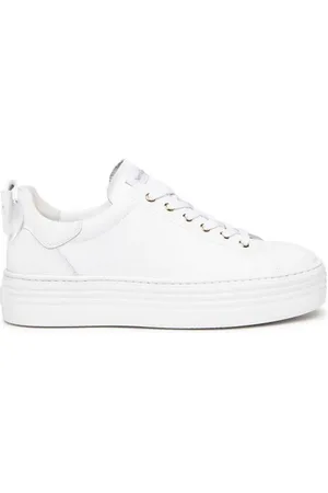 Nero Giardini Sko, Dame, Hvid, 40 EU, Uld, Hvide sneakers med sløjfe