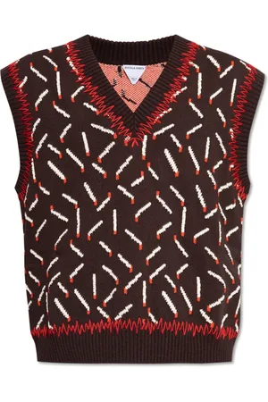 Bottega Veneta Strik, Herre, Brun, L, Bomuld, Strikket vest