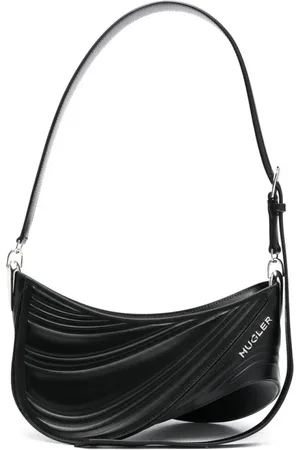 MUGLER Taske, Dame, Sort, ONE SIZE, Uld, Spiral Curve Crossbody Taske