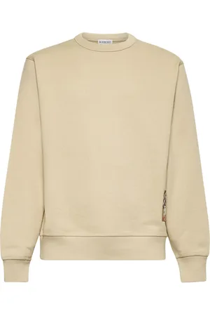 Burberry Sweathshirts & Hoodies, Herre, , L, Bomuld, Bomulds Sweater med Check Patch