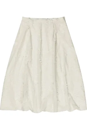 Munthe Nederdel, Dame, Hvid, XL, Floral Balloon Skirt