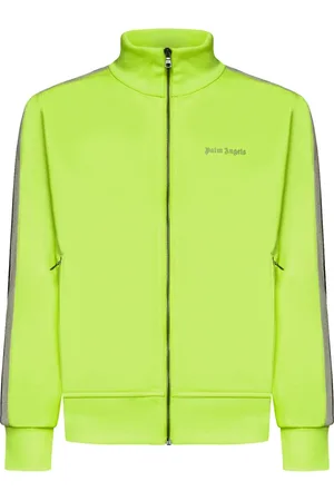 Palm Angels Sweathshirts & Hoodies, Herre, Gul, XL, Uld, Fluo Gul Track Jakke