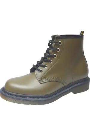 Dr. Martens Sko, Herre, Grøn, 40 EU, Grønne 6-øje snørestøvler