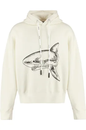 Palm Angels Sweathshirts & Hoodies, Herre, , XL, Bomuld, Shark Broderet Bomuldshættetrøje
