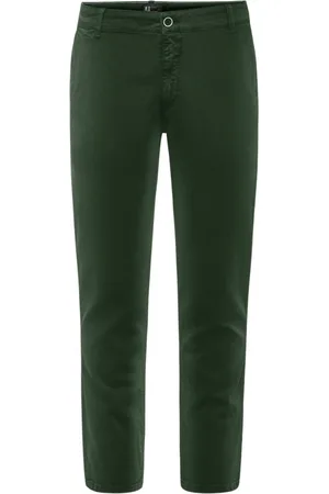 Bomboogie Bukser, Herre, Grøn, W31, Bomuld, Moderne Slim Fit Chino Bukser