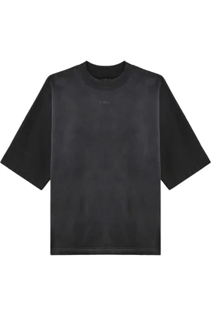Purple Brand Top, Herre, Sort, S, Bomuld, Oversized Fleece T-Shirt Shadow Flasher