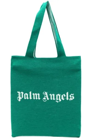 Palm Angels Taske, Herre, Grøn, ONE SIZE, Uld, Stilfuld grøn tote taske i uldblanding