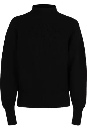 Salvatore Ferragamo Strik, Herre, Sort, L, Uld, Ribstrikket Uld Turtleneck Pullover Sweater