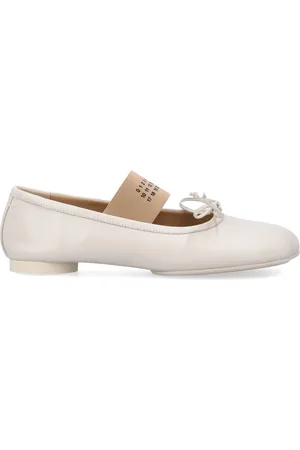 Maison Margiela Sko, Dame, Hvid, 40 EU, Uld, Lukket Banan Anatomiske Ballerinaer
