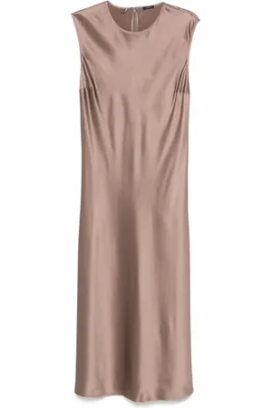 Joseph Kjole, Dame, Brun, XS, Satin, Satin Silkekjole