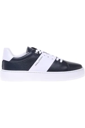 BALDININI Sko, Herre, Blå, 45 EU, tumbled and white leather trainer