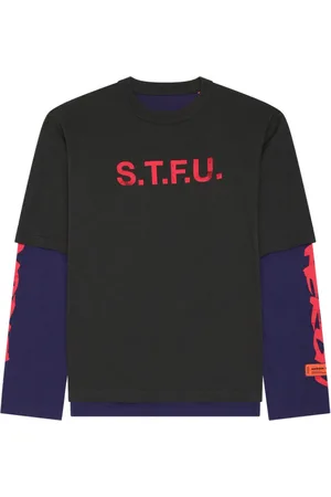 Heron Preston Sweathshirts & Hoodies, Herre, Sort, XL, Bomuld, Flaming Double Tee