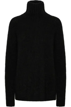 My Essential Wardrobe Strik, Dame, Sort, S, Uld, Sort Strik Rollneck Sweater