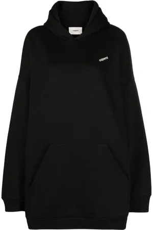 COPERNI Sweathshirts & Hoodies, Dame, Sort, M, Bomuld, Oversized Logo Print Kjole