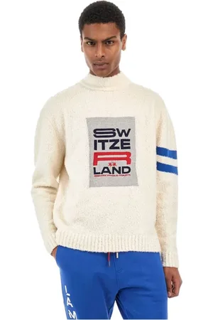 La Martina Strik, Herre, Hvid, L, Uld, Hvid Polyamid Logo Turtleneck Sweater