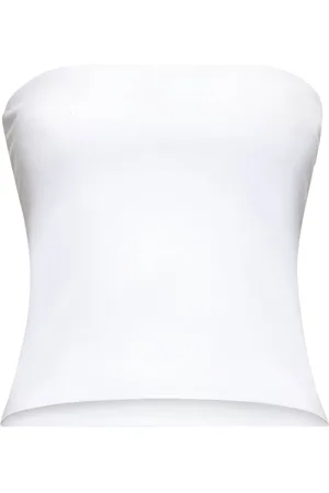 Brunello Cucinelli Top, Dame, Hvid, M, Bomuld, Strapless Hvid Top