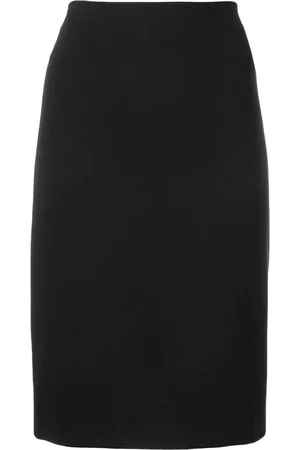 Emporio Armani Nederdel, Dame, Sort, L, Højtaljet Midi Nederdel