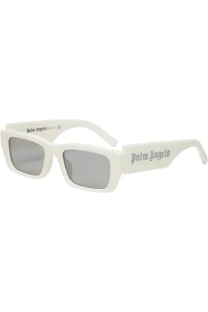 Palm Angels Tilbehør, unisex, Hvid, 53 MM, Spejlsolbriller