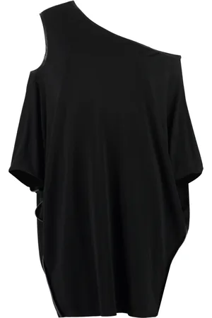 Tom Ford Kjole, Dame, Sort, XS, Uld, Asymmetrisk Ærme Off Shoulder Kjole