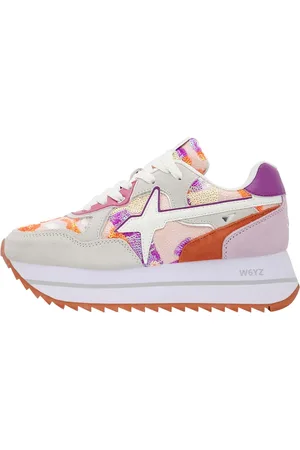 W6YZ Sko, Dame, Flerfarvet, 40 EU, Suede, Suede and technical fabric sneakers Deva W.