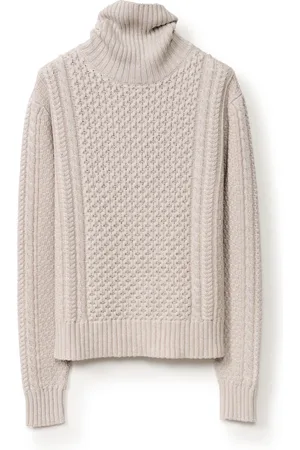 Fabiana Filippi Strik, Dame, Grå, 2XS, Uld, Turtleneck Sweater