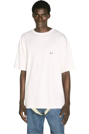 MUGLER Top, Herre, Hvid, S, Bomuld, Silverfarvet Hardware Bomulds T-shirt