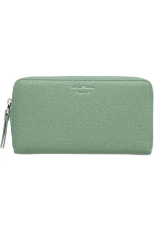 Emporio Armani Tilbehør, Dame, Grøn, ONE SIZE, Polyester, Zip Around Wallet