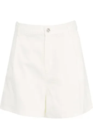 Liu Jo Shorts, Dame, Hvid, W28, Bomuld, Hvide Bermuda Shorts med Rhinestone Applikationer