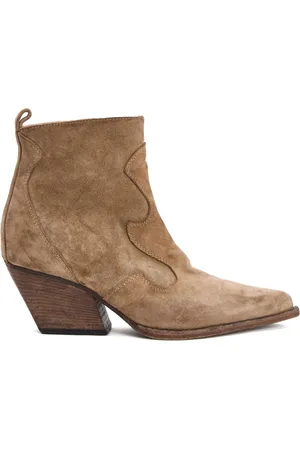 Elena Iachi Sko, Dame, Brun, 36 1/2 EU, Læder, Beige Ankelstøvler i Ruskind