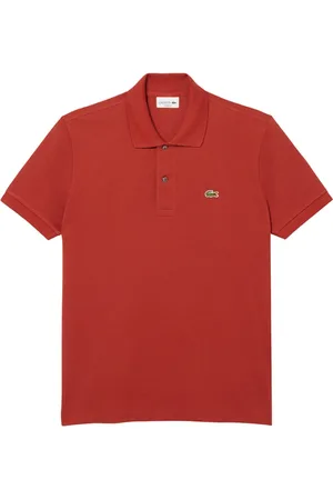 Lacoste Top, Herre, Rød, M, Bomuld, Rød Polo Shirt Klassisk Ikonisk Look