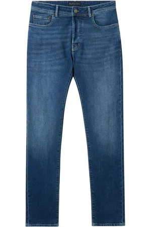 Brooks Brothers Jeans, Herre, Blå, W34, Bomuld, Bomuld Stræk Denim 5-Lomme Bukser