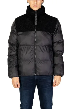 Calvin Klein Jakke, Herre, Sort, L, Uld, Sherpa Puffer Jakke Mænd Efterår/Vinter