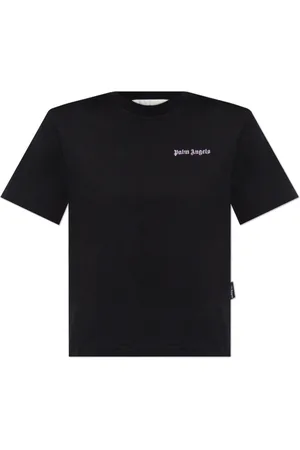 Palm Angels Top, Dame, Sort, XS, Bomuld, Logo T-Shirt