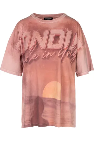 Dondup Top, Dame, Lyserød, S, Bomuld, Vintage T-shirt med frontprint