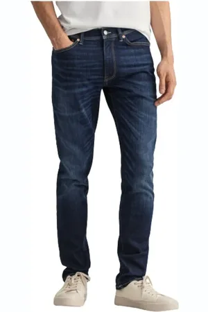 GANT Jeans, Herre, Blå, W38, Bomuld, Extra Slim High Waist Jean Maxen