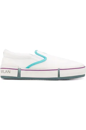 MARCELO BURLON Sko, Dame, Hvid, 38 EU, Uld, Cross Vulcanized Slip-On Sneakers