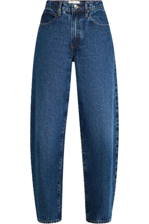 Frame Jeans, Dame, Blå, W28, Bomuld, Low Slung Barrel Jeans