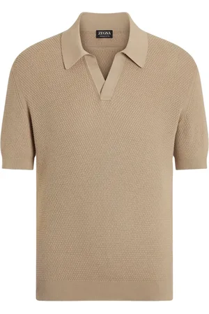 Ermenegildo Zegna Top, Herre, , M, Bomuld, Polo T-shirt Ribbed Hem