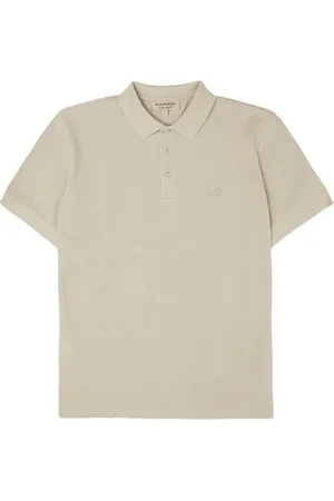 Burberry Top, Herre, , L, Bomuld, Polo Skjorte med Krave og Logo Detaljer