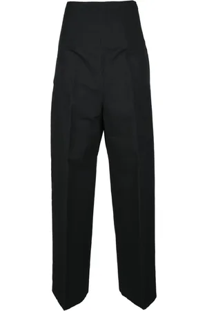 Sportmax Bukser, Dame, Sort, M, Bomuld, Bomuldslinnedbukser