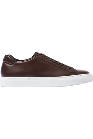 Scarosso Sko, Herre, Brun, 39 EU, Læder, Ugo Sneakers - Mørkebrunt kalveskind læder platform sko
