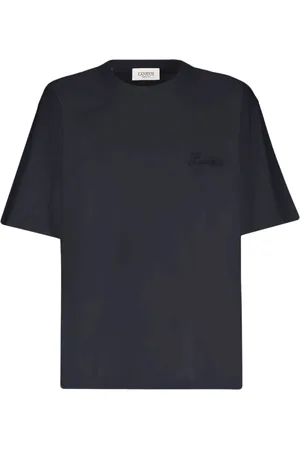 LANEUS Top, Herre, Sort, L, Bomuld, Sort bomulds T-shirt med rund hals